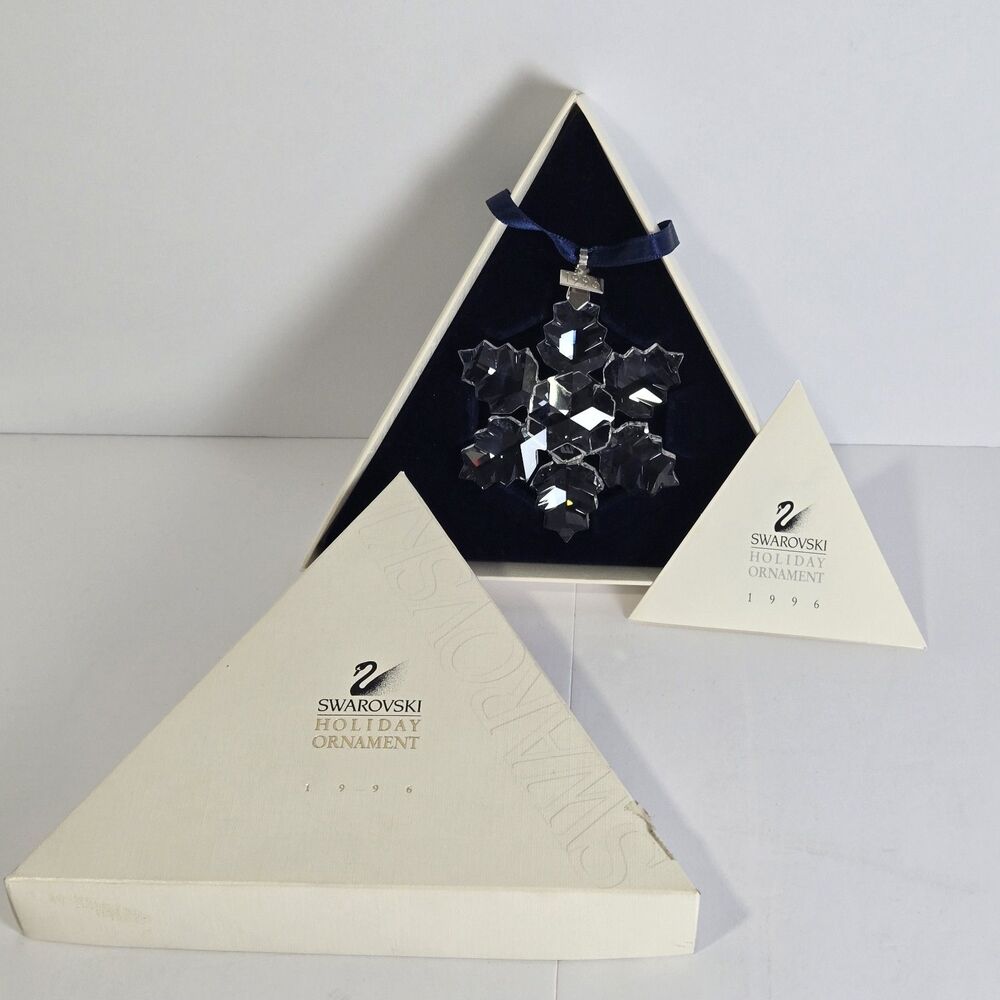 Swarovski Crystal 1996 Annual Holiday Snowflake Ornament - Original Box Booklet